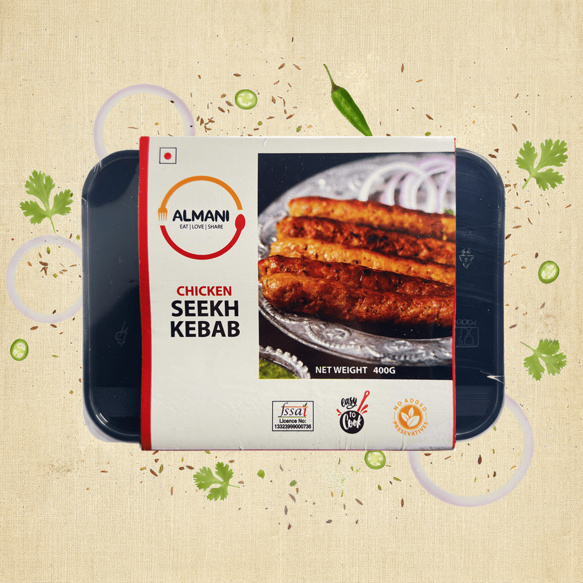 Almani Chicken Seekh Kebab - Almani